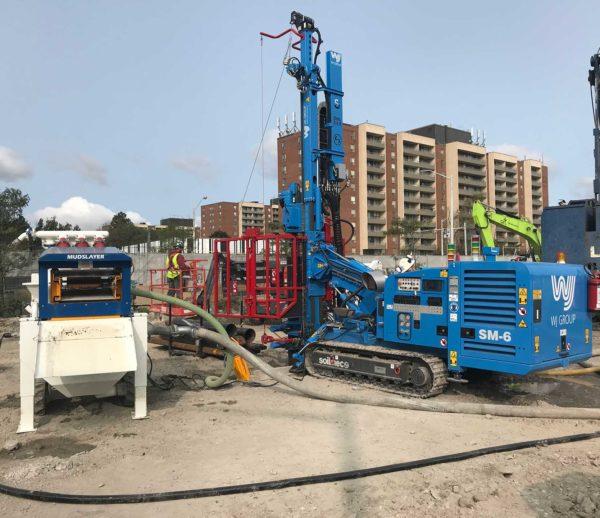 SM6 drilling rig from WJ on site