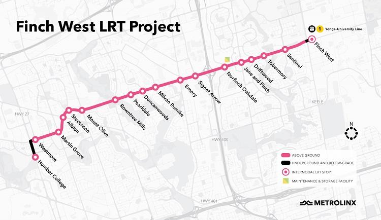 Delivering Certainty at Finch West Station 8 Finch West LRT Map NOV 2018 ENGLISH